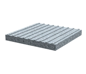 Плита тактильная с продольными рифами 500*500*50, м/р: Мансуровское